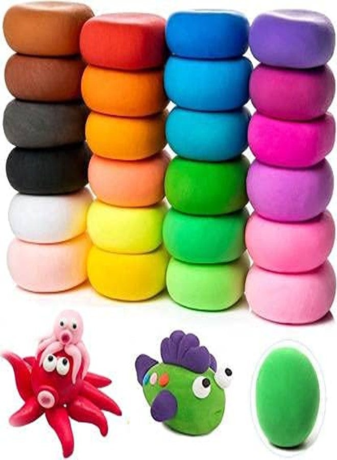 Eclet (Pack of 12) Air Dry Clay, Colorful Children Soft Clay, Creative Art Crafts, Gifts for Kids-Multi Color. Non-Toxic Modeling Magic Fluffy Foam Bouncing Clay Putty Kit for Kids with Tools .80 - Image 1